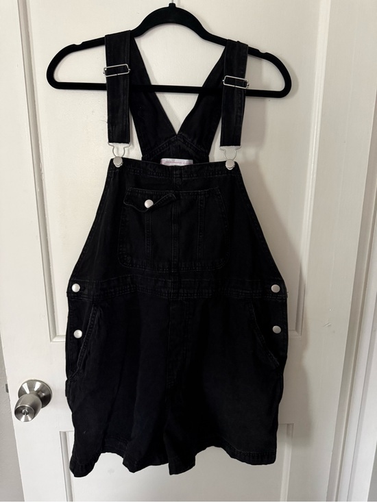 No Boundaries Denim - No Boundaries Black Denim Short Overalls